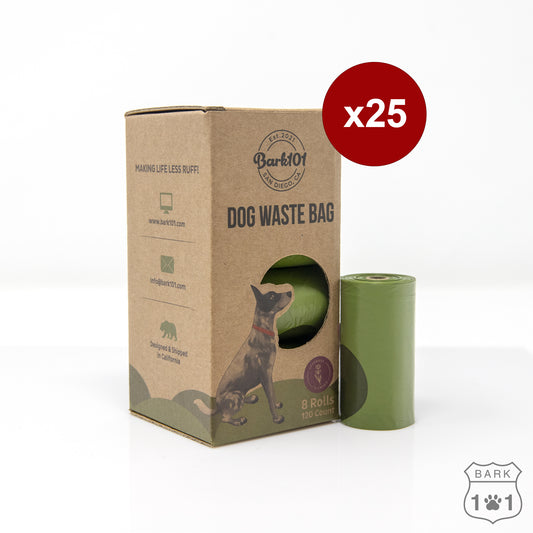 Bark 101 Scented Dog Waste Bags - 8 Rolls (Case of 25)